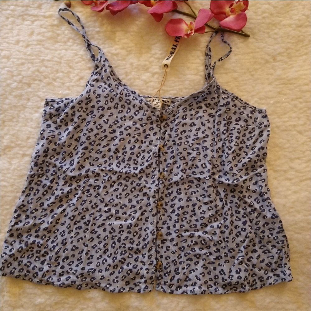 Moral Fiber Button Front Tank Top